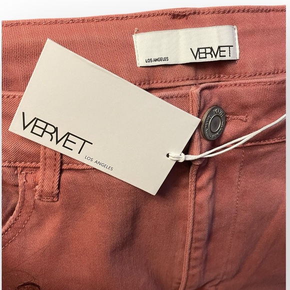 Vervet Bella women’s high rise flare mineral red raw hem new with tags size 20 - Picture 5 of 6